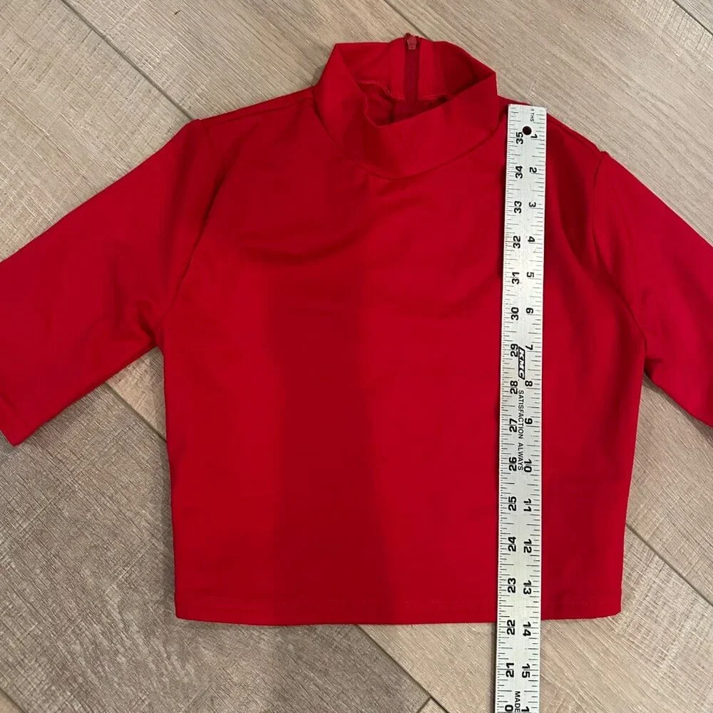 BALERA RED CROPPED BASE TOP LARGE CHILD COMPETITION DANCE